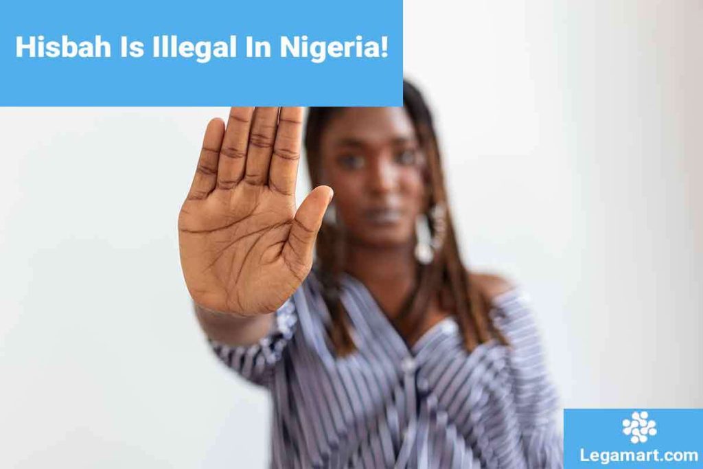 A women opposing symbolizing that Hisbah is illegal in Nigeria
