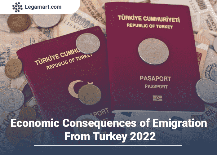 Republic of Turkey passports handed out at airports by those checking in for emigration from Turkey