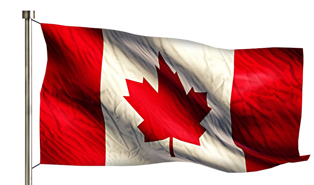 canada national flag isolated 3d white background min - Canada Visa for Brazilian in Immigration Law