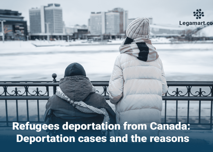 Two people stare in sadness over their refugees deportation from Canada