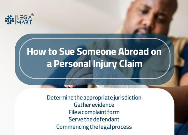 A man reading a book on suing someone abroad for personal injury claim