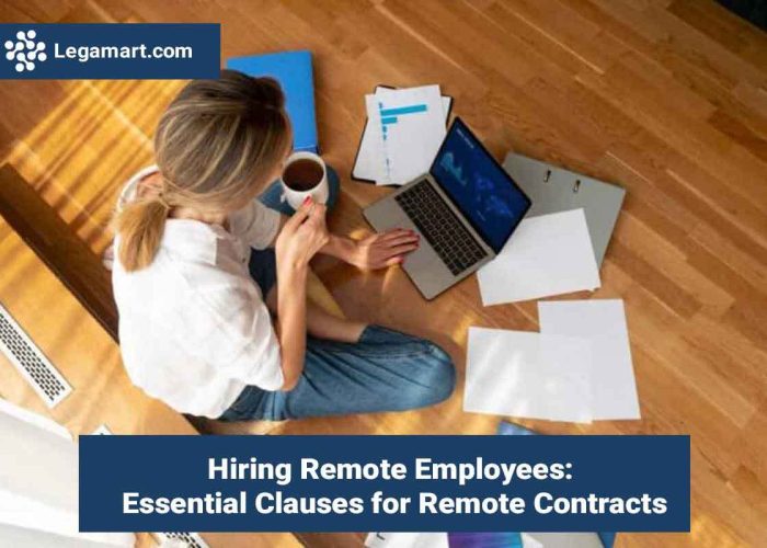 A new joinee reading the Essential clauses for remote contracts