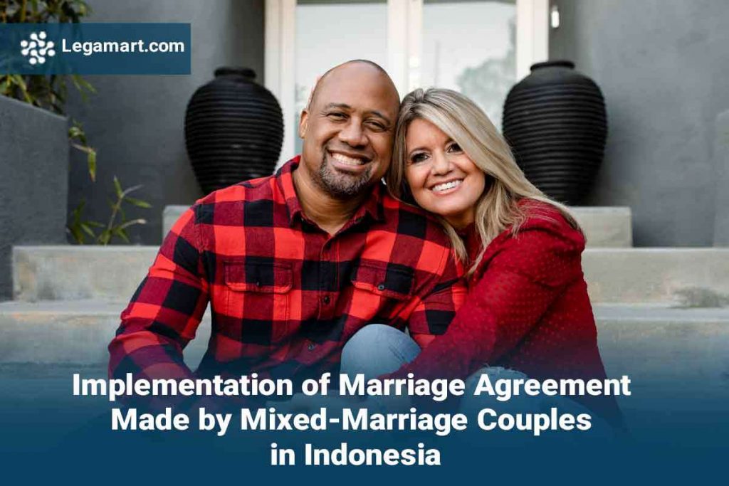 A happily married couple after signing the Marriage Agreement in Indonesia