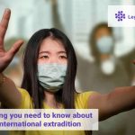 An activist protesting against international extradition law