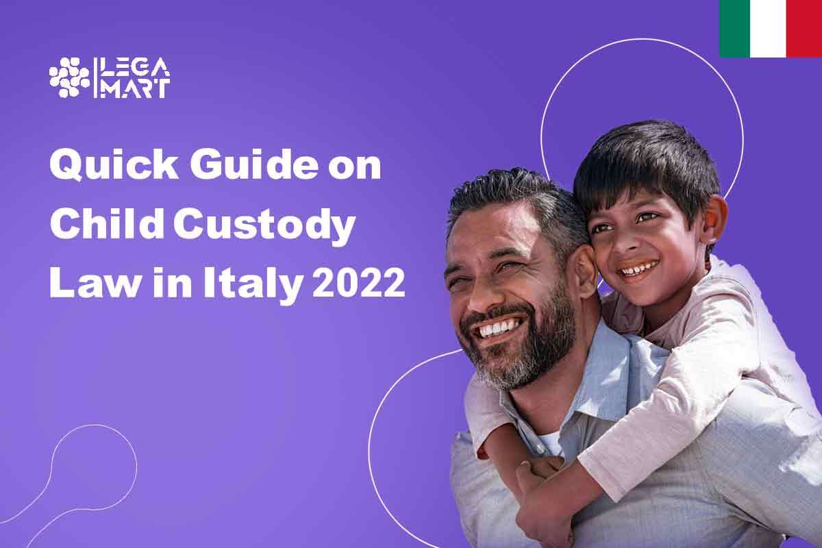 A man carrying his child who is fighting for his Child Custody in Italy