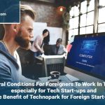 A foreigner researching on General Conditions for Foreigners To Work In Turkey on his computer