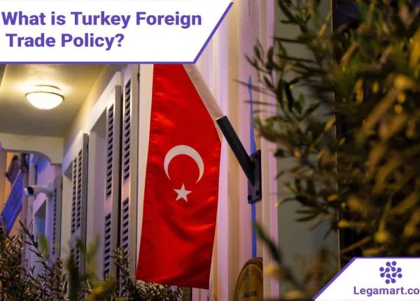 A turkey national flag in a conference on Turkey Foreign Trade Policy