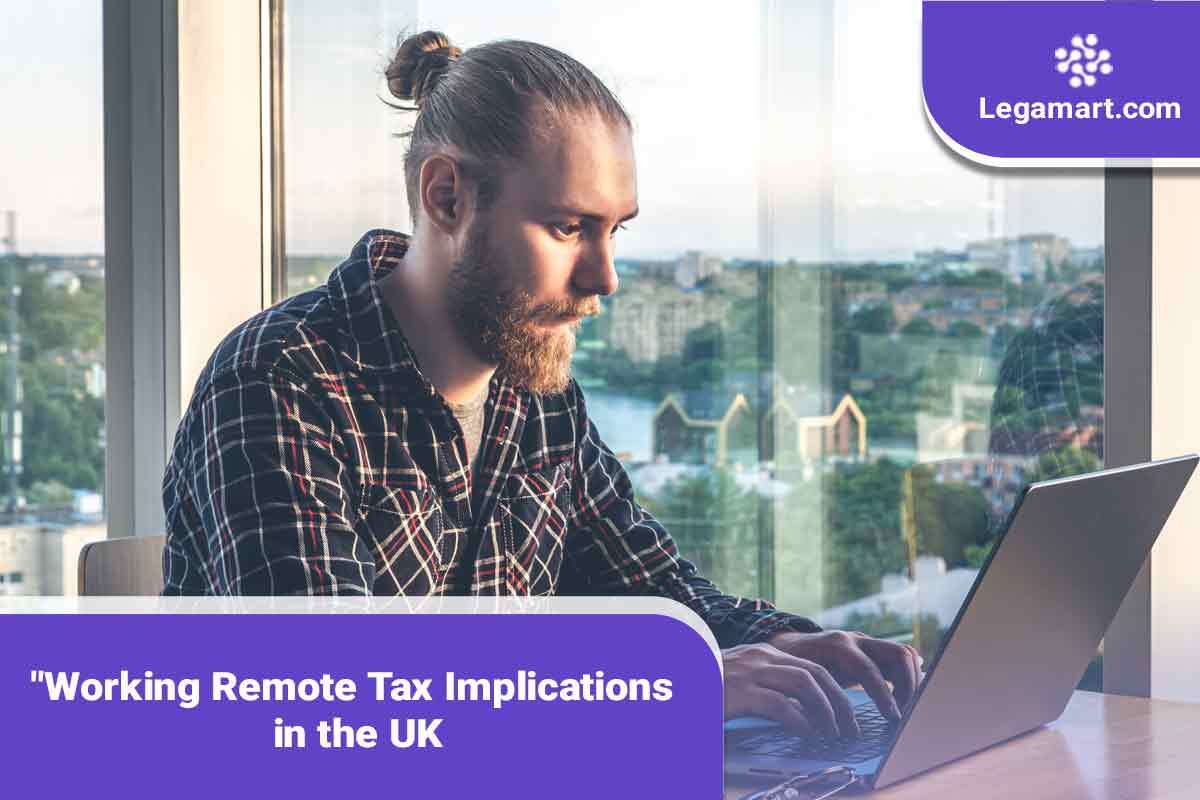 A remote employee researching on Working remote tax implications in the UK