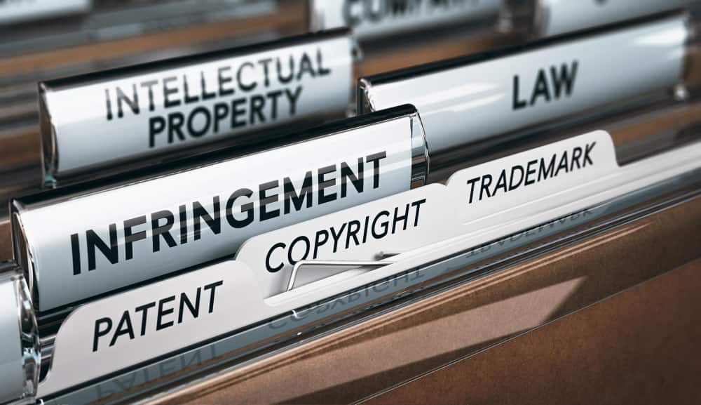 The cases of patent infringement cases in a court