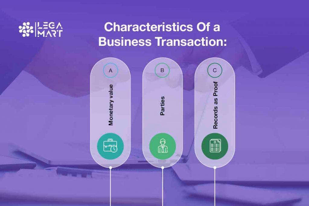 chracteristics of a business transactions