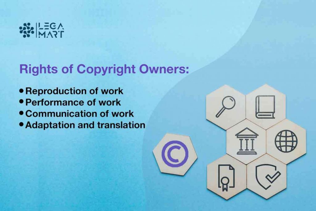 A pictorial reprenstation of the rights of copyright owners