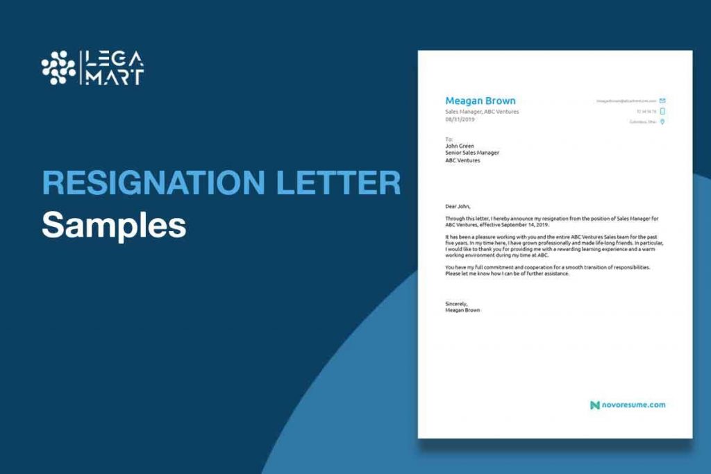 Free resignation letter samples
