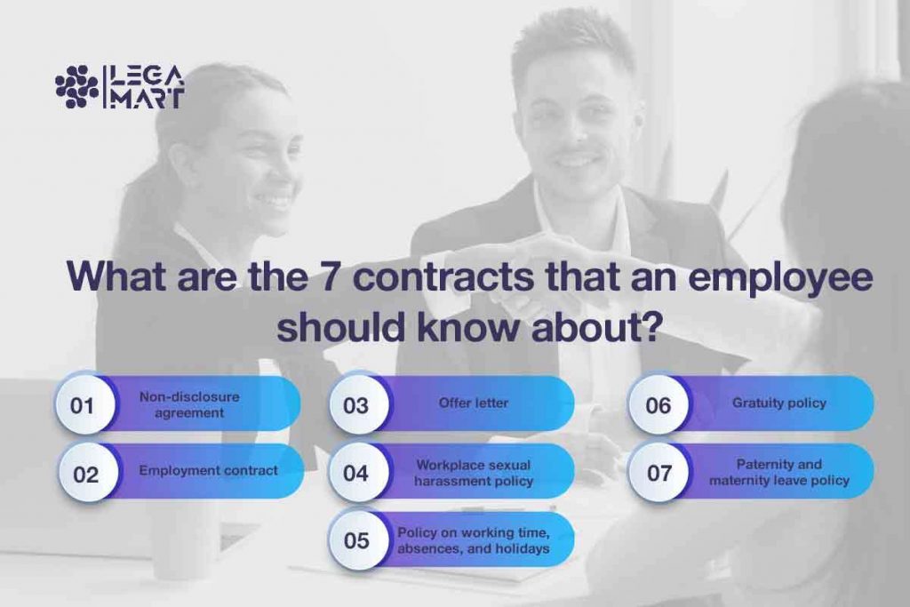 list of 7 contracts that employee must know