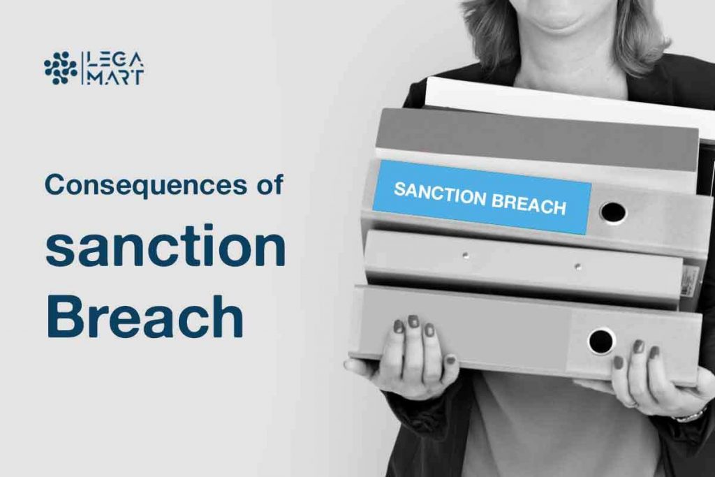 a women holding files of sanction breach
