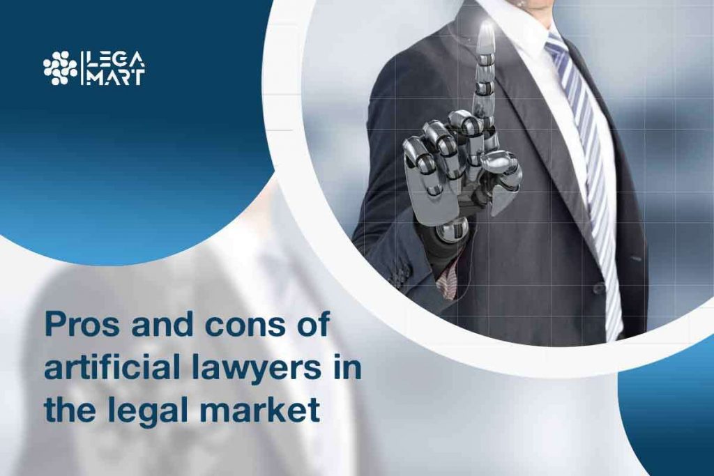 A robot in formal dress teachinh pros and cons of artifical lawyers in the legal market