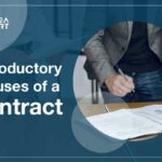 A lawyer describing the Introductory clauses of a contract