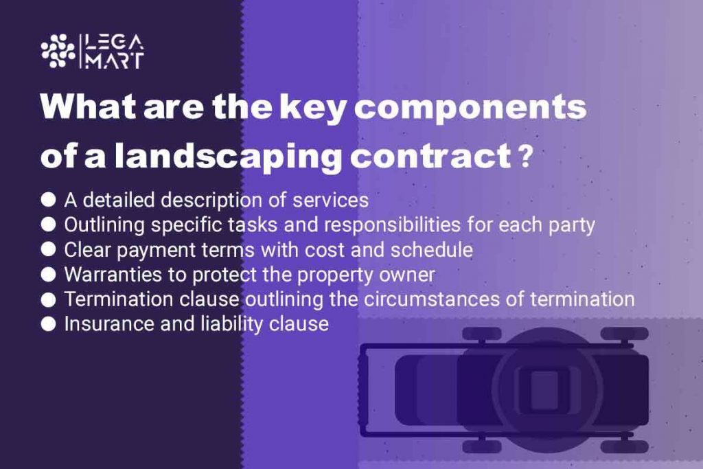key components of a landscaping contract