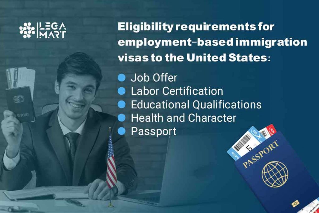 A man showing his employment based immigration visa 