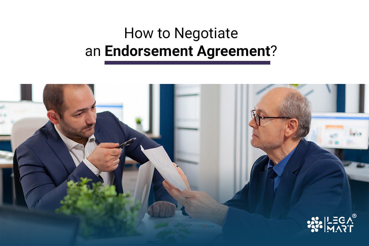 Two attorneys negotitating a endorsement agreement