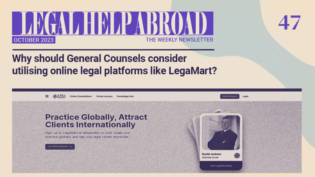 Why should general counsels consider online legal platforms like legamart?