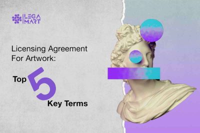 A picture of an Artwork along with 5 key terms that you should know about licensing agreement