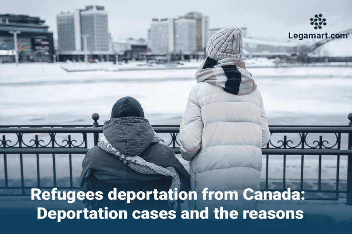 Two people stare in sadness over their refugees deportation from Canada