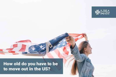 A teen with a US flag as he move out in the US to a different home