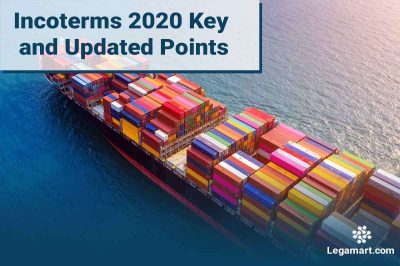A poster of ship with headline incoterms 2020 key points