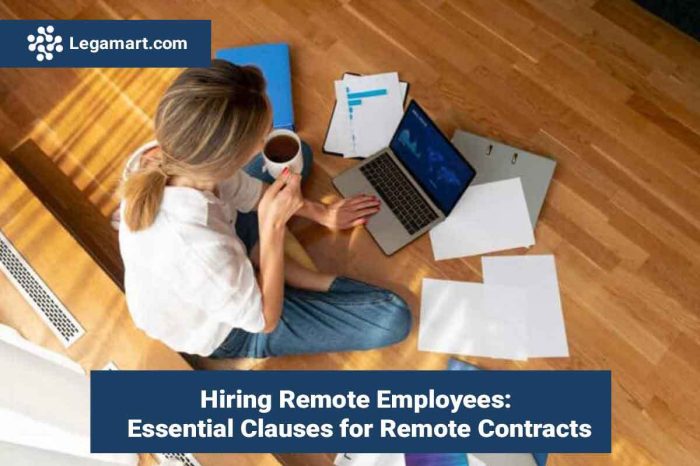 A new joinee reading the Essential clauses for remote contracts