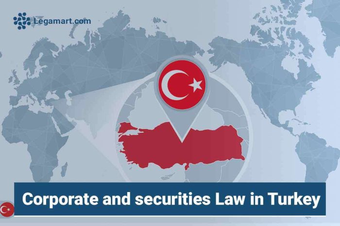 A turkey flag pointing on a map at a conference on corporate and securities Law in Turkey