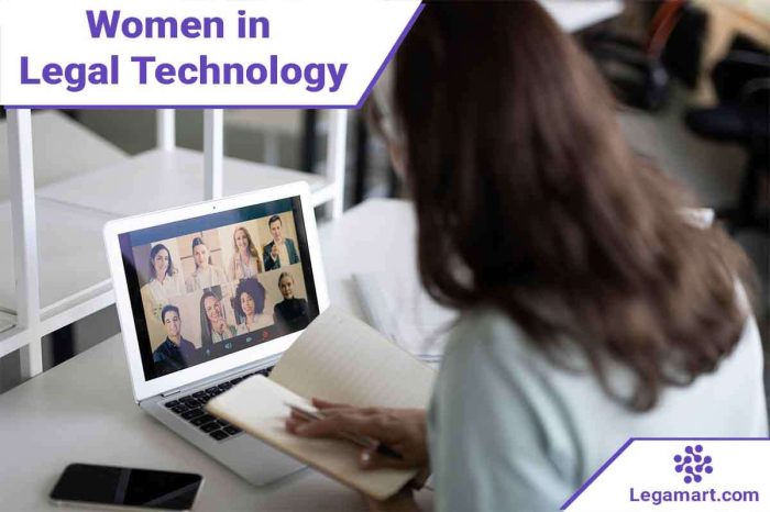 A Women in Legal Technology sector having a meeting with her team