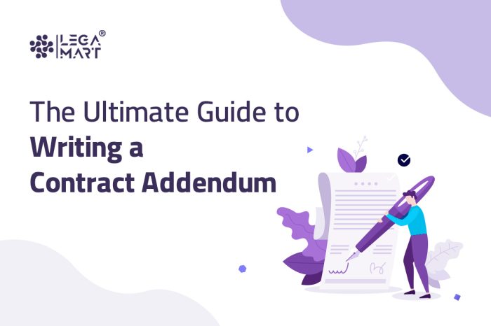 How to write a contract addendum?