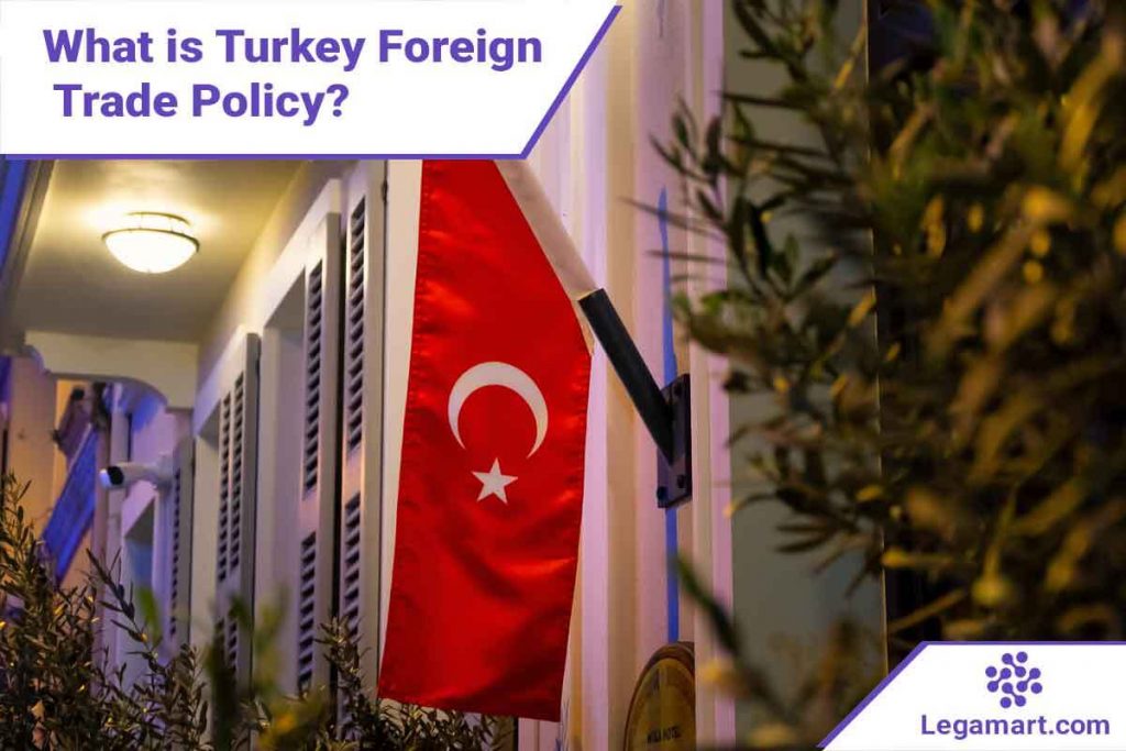 A turkey national flag in a conference on Turkey Foreign Trade Policy