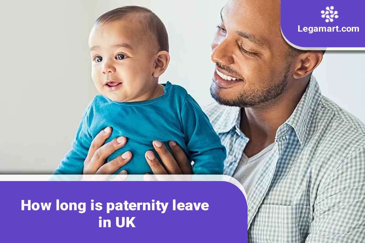 A father playing with his kid after taking paternity leave in UK